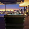 hot tub overlooking the city