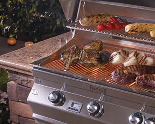Slider Built in grill cooking multiple items