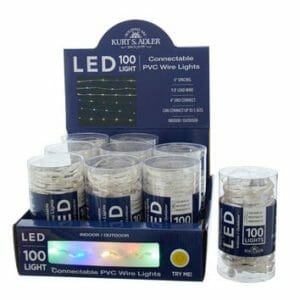 100 Light Multicolored Led Connectable Clear Wire Light Set