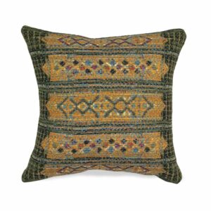 8057 06 Tribal Stripe Green Pillow