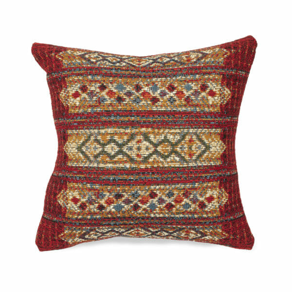 8057 24 Tribal Stripe Red Pillow